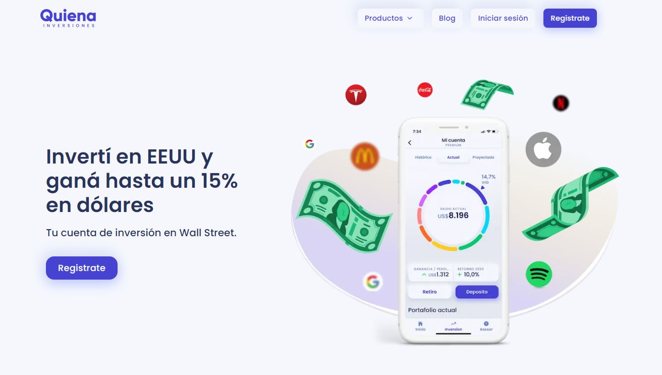 quiena web page